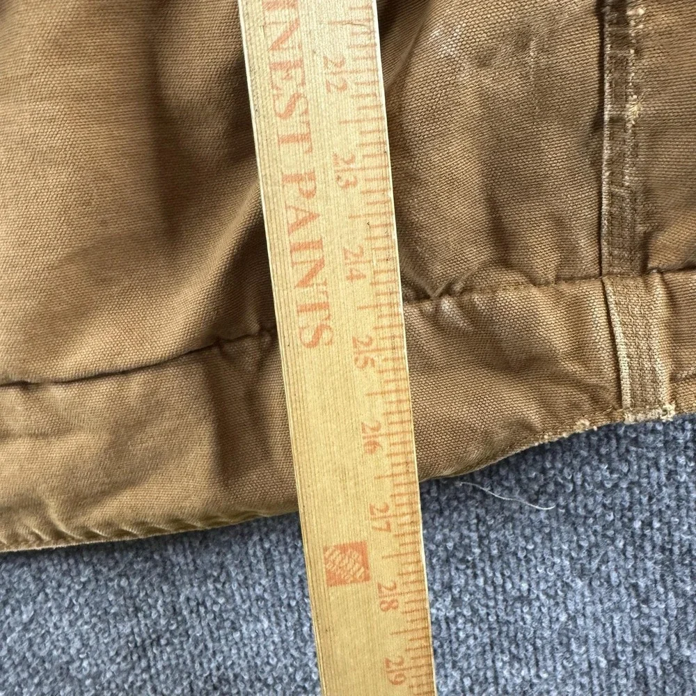 Carhartt Jacket Mens 2XL Brown Hooded Sherpa Lined Workwear Parka OJ4392-M